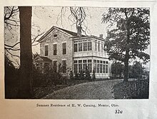 The Henry W Corning summer house after the sun rooms were added @1912 H W Corning 1912.jpg