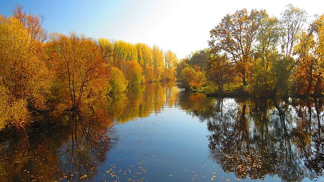 Blick auf die Havel im Herbst