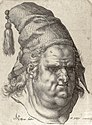 Hendrick Goltzius, Man Wearing a Tasselled Hat, 1587. Pen and brown ink..jpg