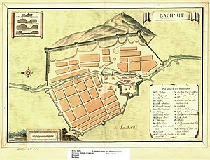 300px historical map of bakhmut in ukraine