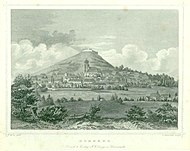 Stadt und Burg Homberg nach einer Zeichnung, um 1850