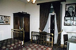 Room 411 in Hotel Pera Palace, where Agatha Christie wrote Murder on the Orient Express. Hotel Pera Palace - Istanbul.jpg