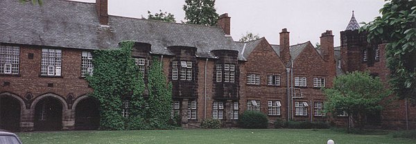 Hulme Hall, the oldest hall of residence at the university