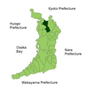 Locatie van Ibarakis in de prefectuur