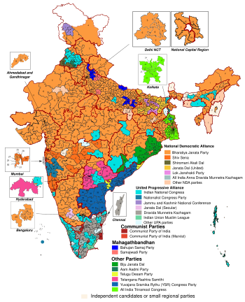 Elecciones generales de la India 2019.svg