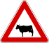 Italian traffic signs - animali domestici vaganti.svg