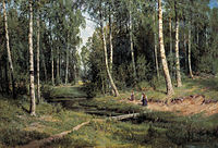 «Струмок в березовому лісі», 1883