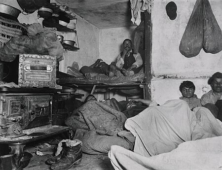 Jacob Riis, Lodgers in a Crowded Bayard Street Tenement