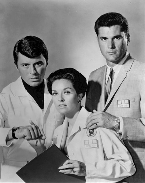 With Lee Meriwether and Robert Colbert in TV series The Time Tunnel, 1966