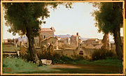 Vue depuis les Jardins Farnèse (Radharc ó na Gairdíní Farnese), an Róimh. 1826, The Phillips Collection
