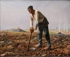 L'homme à la houe, par Jean-François Millet, entre 1860 et 1862.