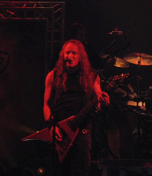 Kai Hansen of Gamma Ray during a show in Barcelona. Hansen is regarded as one of the biggest influences in the early development of power metal.