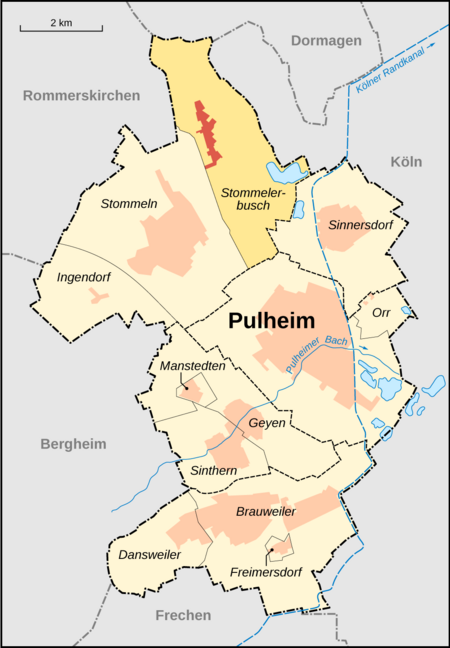 Karte Pulheim Stommelerbusch