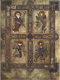 De fire evangelistene framstilt i det irske illuminerte manuskriptet Book of Kells.