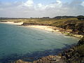 Plage des Blancs-Sablons vue de la presqu'île