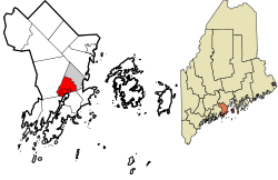 托馬斯頓在諾克斯縣的位置（以紅色標示）