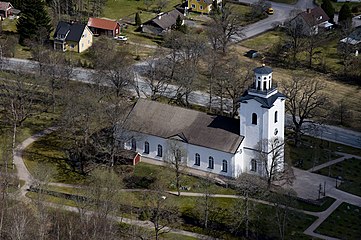 Kyrkan från ovan.