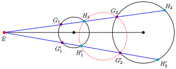 Common power of two circles: application Kreise2-ap-2sek.svg