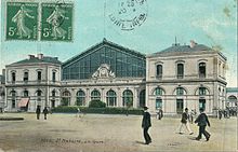 La première gare de Saint-Nazaire.