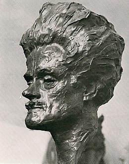 A sculpture of Hugh MacDiarmid, the major figure in the Scottish Literary Renaissance Lamb-Hugh MacDiarmid (flipped).jpg