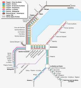 Léman Express: Storia, Linee, Note