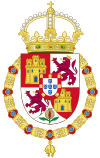 Lesser Royal Coat of Arms of Spanish Monarch, (Portuguese Inescutcheon).svg