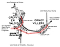 Origine de la ligne à Ormoy-Villers et Crépy-en-Valois.