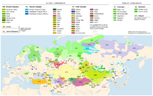 Distribution of the Uralic, Altaic, and Yukaghir languages Linguistic map of the Altaic, Turkic and Uralic languages (en).png