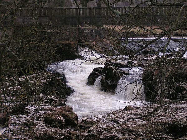 Linton Falls, on the upper Wharfe near Grassington