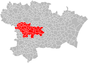 Location of the CC du Limouxin in the Aude department