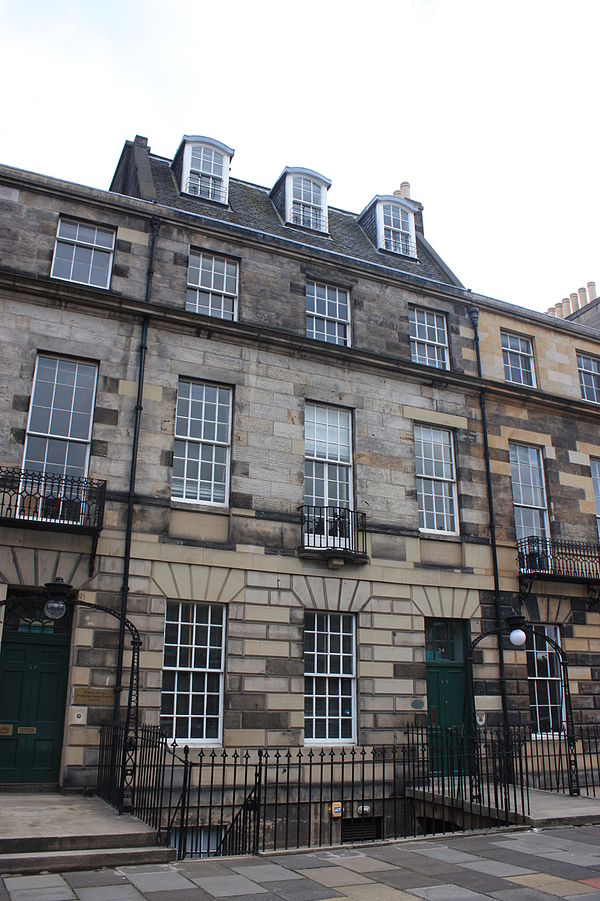 Lorimer's house at 54 Melville Street, Edinburgh