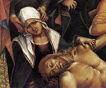 Lamentation over the Dead Christ, detail, 1502