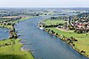 View of the Nederrijn, with Rhenen's city centre and the Cunera Church on the right.