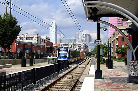 The Blue Line's Bland Street Station in Charlotte's South End neighborhood