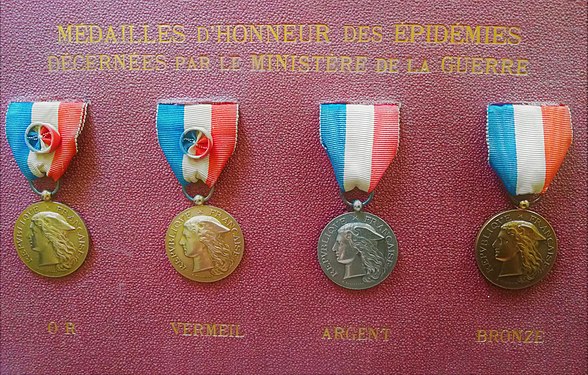 Француска Медаља части за епидемије (франц. Médaille d'honneur des épidémies) (fr), установљена 31. марта 1885.