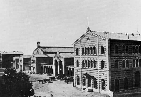 Front of the station looking towards the south-west, 1870