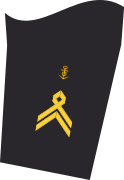 Ärmelabzeichen der Jacke (Dienstanzug) eines Stabsbootsmanns (40er Verwendungsreihen)