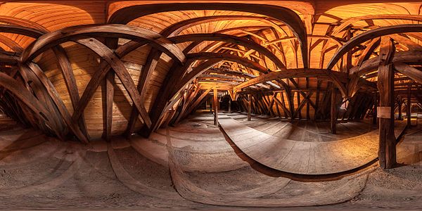 Roof trusses of the Library Hall, Monastery Eberbach