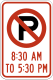 No parking from 8:30 am to 5:30 pm