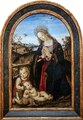 Maestro di Marradi, Madonna in adorazione del Bambino col San Giovannino, tempera su tavola, inizio XVI secolo - Pinacoteca di San Francesco.tif