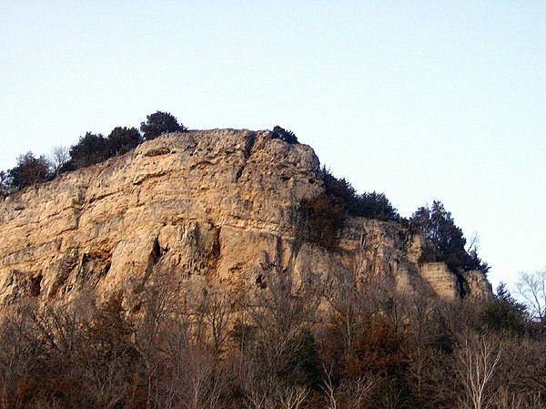 Maiden's Rock, from which legend has it the Dakota maiden named Winona leapt to her death