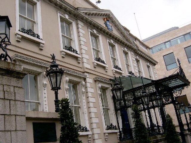 Mansion House. Official residence of the Lord Mayor of Dublin.