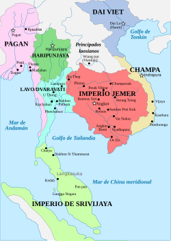 Kingdom of the Đại Việt (blue) in c. 1000.
