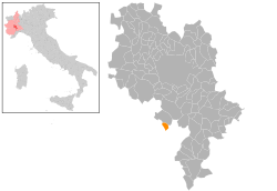 Locatie van Coazzolo in Asti (AT)
