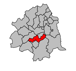 Kanton na mapě arrondissementu Lille