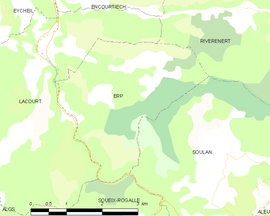 Mapa obce Erp