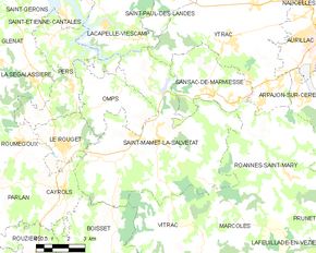 Poziția localității Saint-Mamet-la-Salvetat