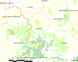Mapa obce Lamérac