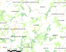 Mapa obce Lupersat