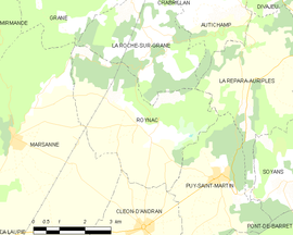 Mapa obce Roynac